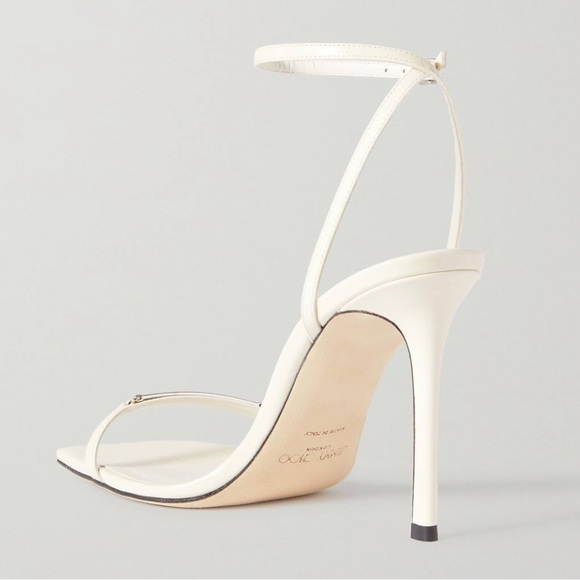 UNUSED Jimmy Choo Jaxon 95mm Leather Sandal in White - Picture 5 of 6